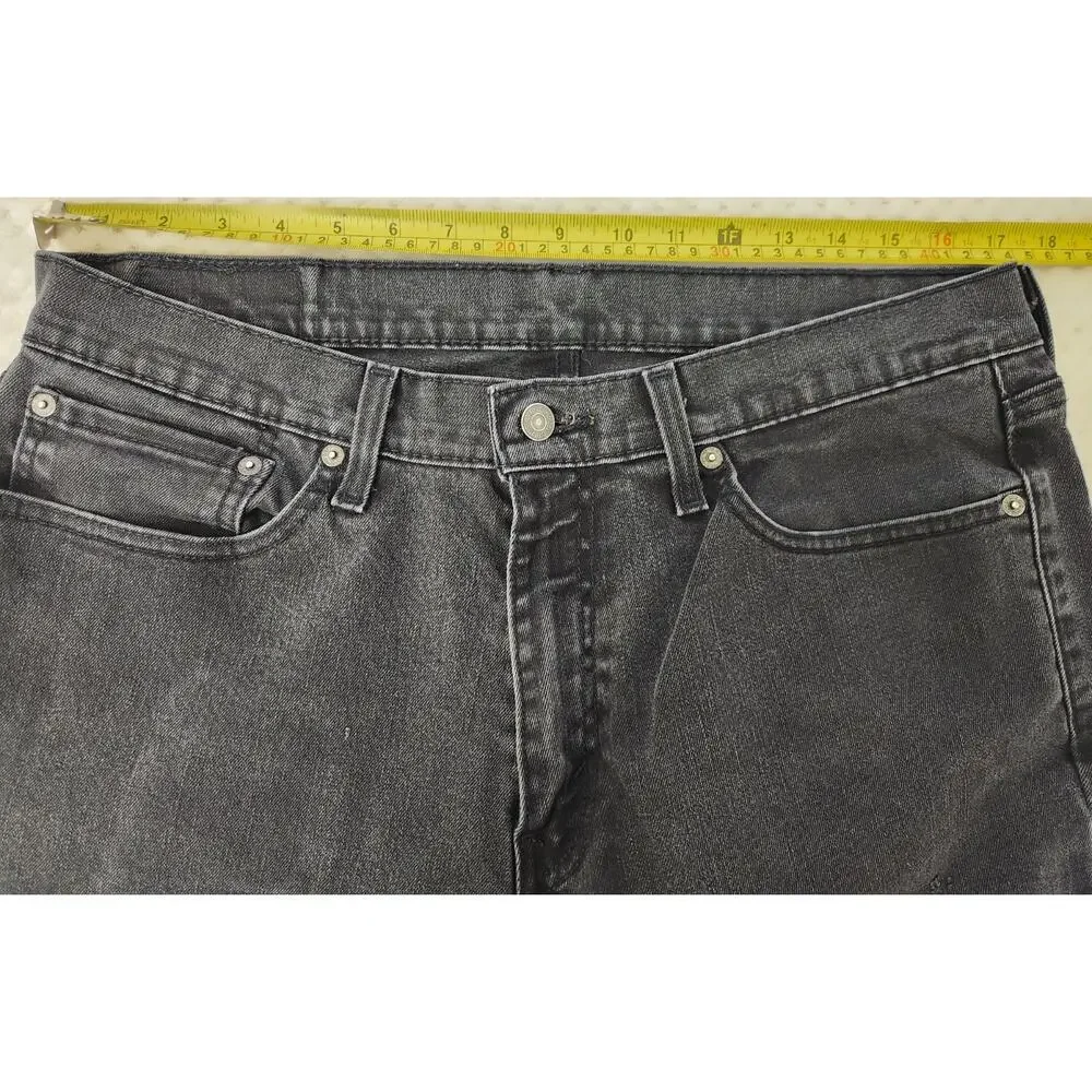 Levis 541 Athletic Taper Jeans Mens 34x32 Black Gray Washed Denim